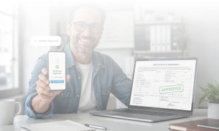Specialty insurance professional reviewing fast proof of coverage for a trade business